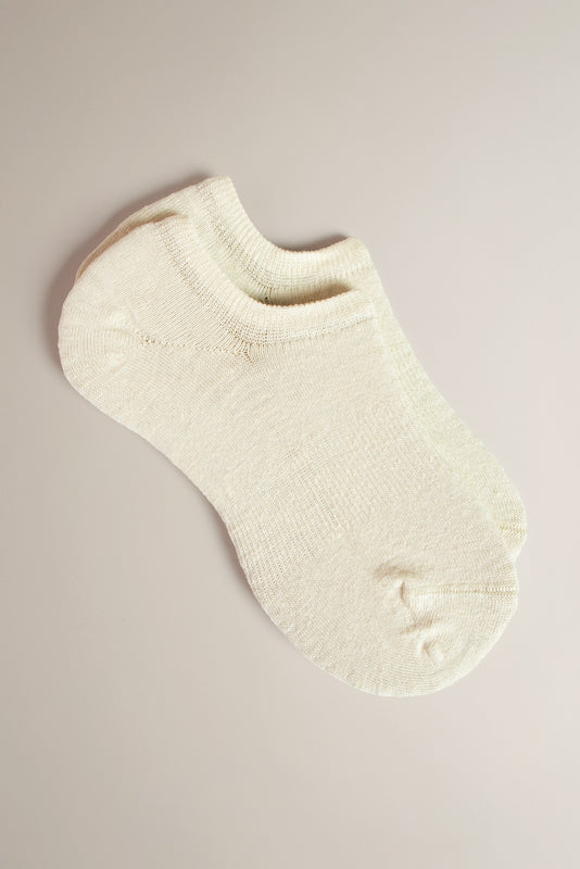 Petrone-socquettes-basses-coton-lin-homme-blanc-creme-portees