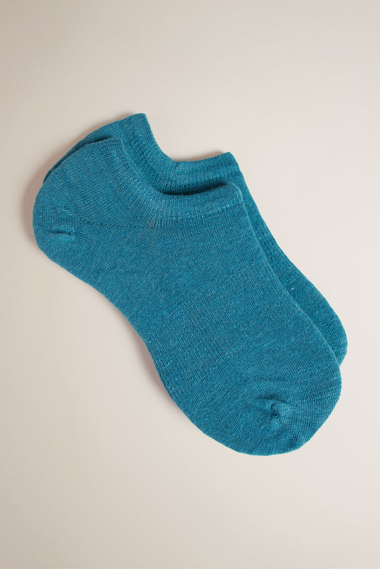 Petrone-socquettes-basses-coton-lin-homme-bleu-ceruleen