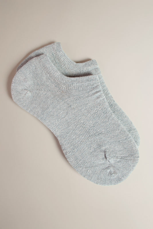 Petrone-socquettes-basses-coton-lin-homme-gris-clair