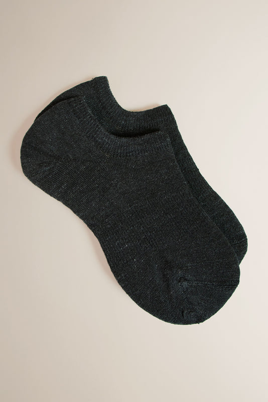 Petrone-socquettes-basses-coton-lin-homme-noir