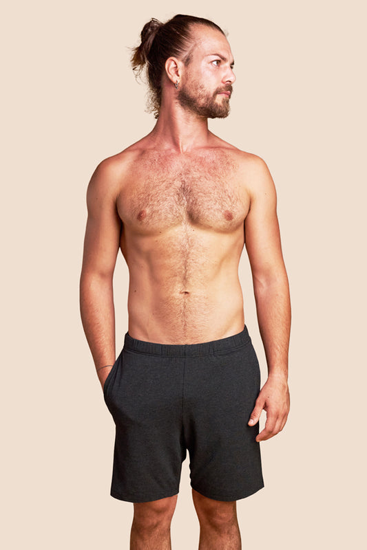 Pétrone short de pyjama coton pima micromodal gris anthracite homme