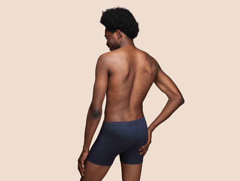 Pétrone boxer héritage coton biologique tencel bleu marine homme#couleur_bleu-marine