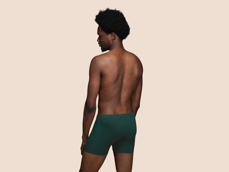 Pétrone boxer héritage coton biologique tencel vert bouteille homme#couleur_vert-bouteille