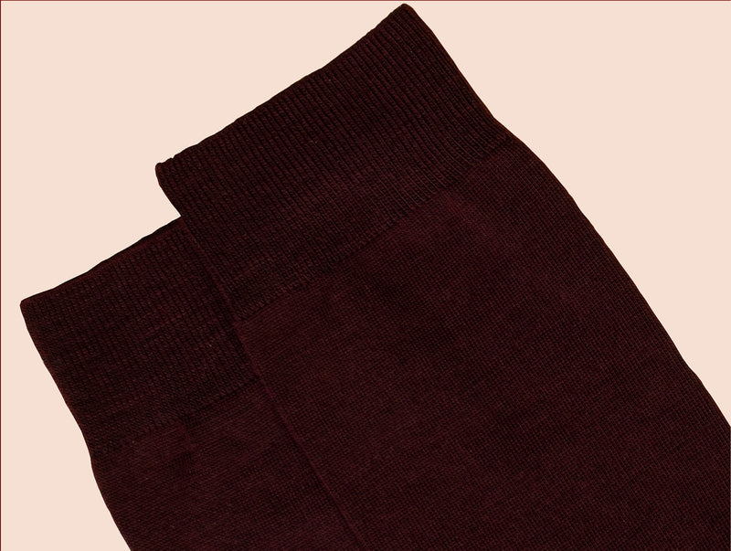 Pétrone chaussettes laine mérinos bordeaux foncé homme#couleur_bordeaux-foncé