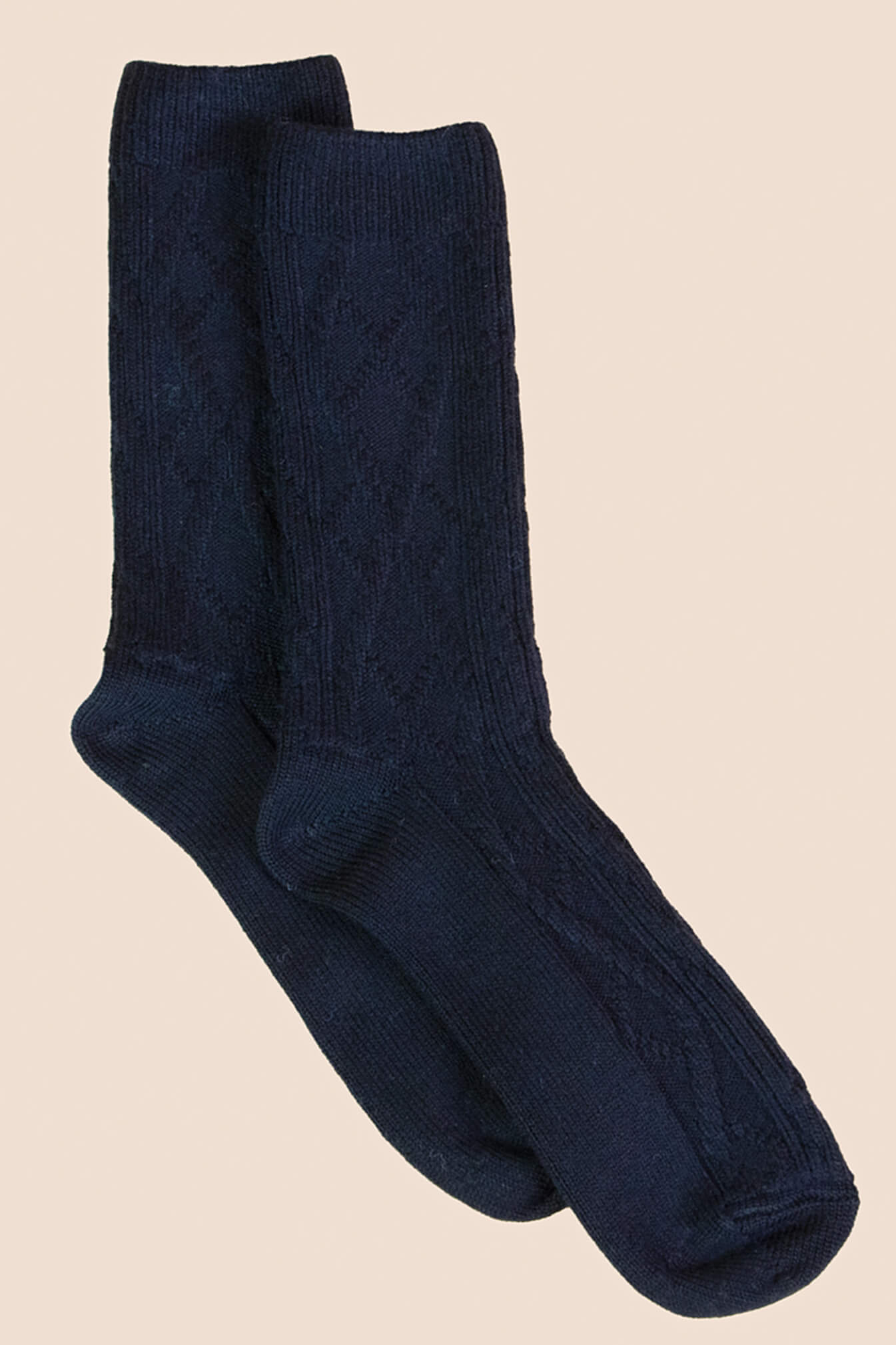 Chaussettes épaisses laine mérinos - maille irlandaise