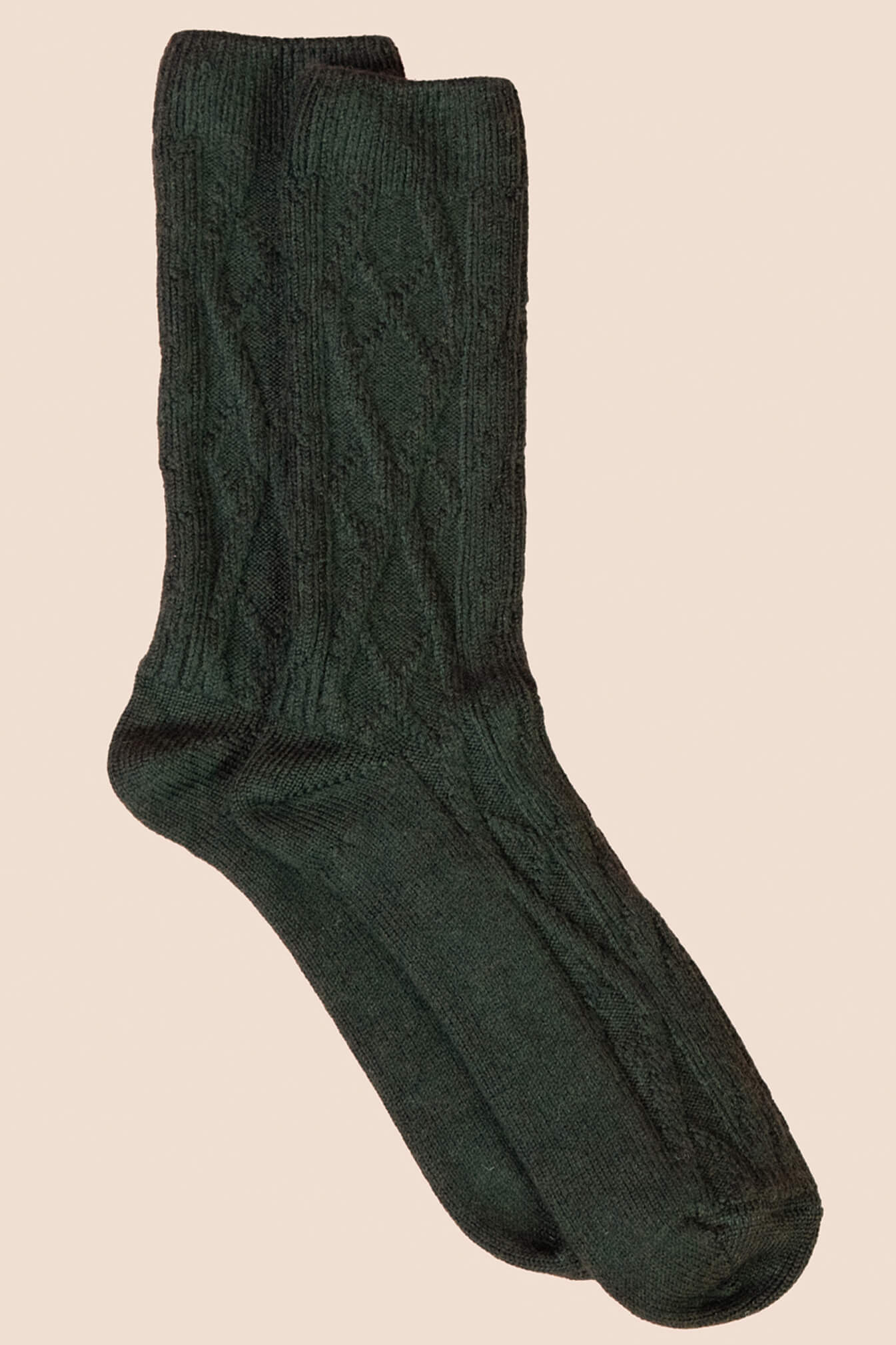 Chaussettes épaisses laine mérinos - maille irlandaise