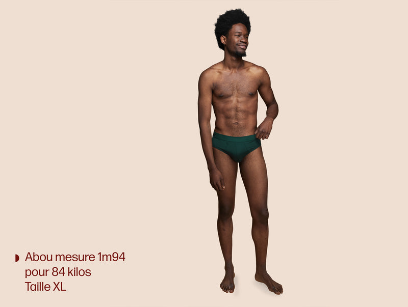 Pétrone slip coton biologique tencel vert bouteille homme#couleur_vert-bouteille