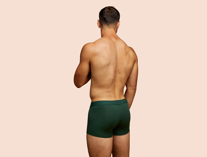 Pétrone shorty coton bio tencel vert bouteille homme#couleur_vert-bouteille