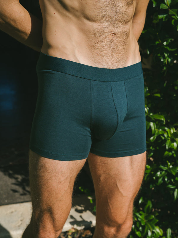 Pétrone boxer confort coton biologique Tencel Lyocell bleu pétrole homme#couleur_bleu-pétrole