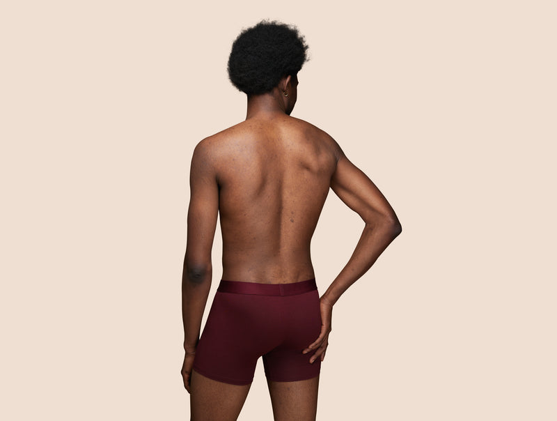 Pétrone boxer confort coton biologique tencel bordeaux foncé homme#couleur_bordeaux-foncé