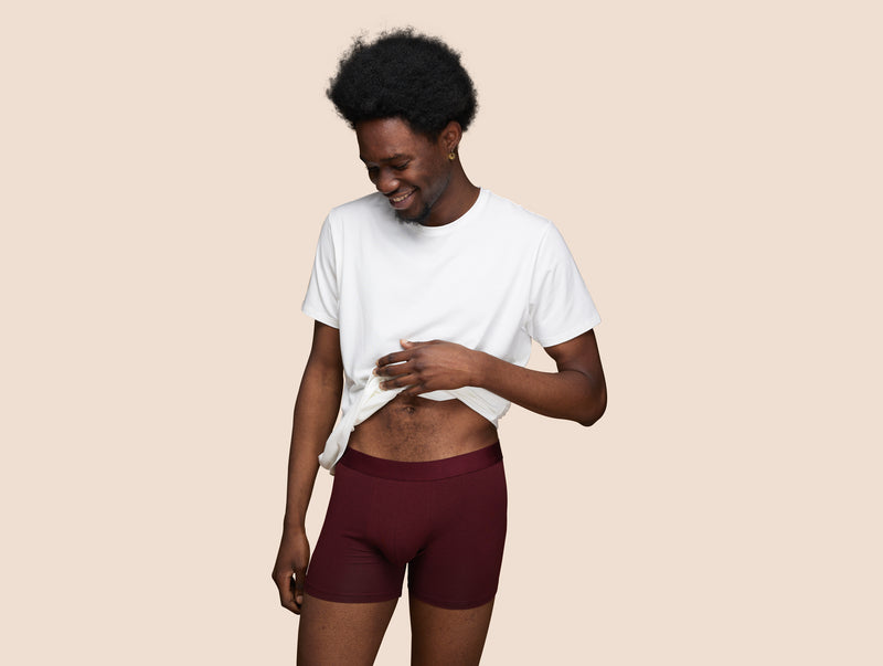 Pétrone boxer confort coton biologique tencel bordeaux foncé homme#couleur_bordeaux-foncé