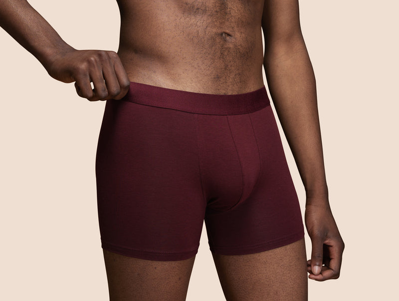 Pétrone boxer confort coton biologique tencel bordeaux foncé homme#couleur_bordeaux-foncé