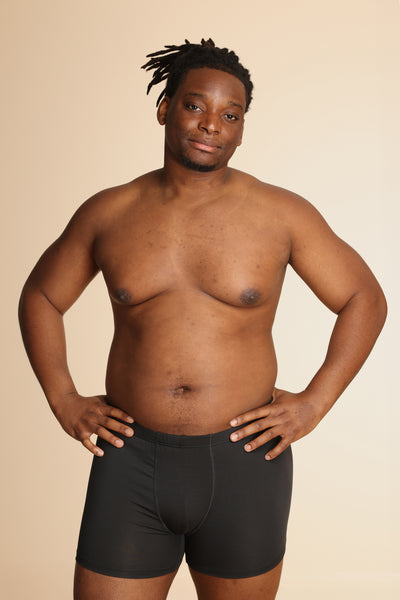 Pétrone boxer sport grandes tailles 3xl 4xl 5xl tencel gris anthracite homme