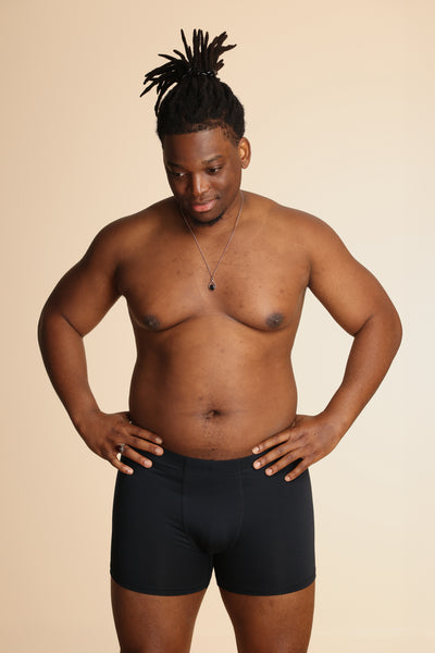 Pétrone boxer sport grandes tailles 3xl 4xl 5xl tencel bleu marine homme