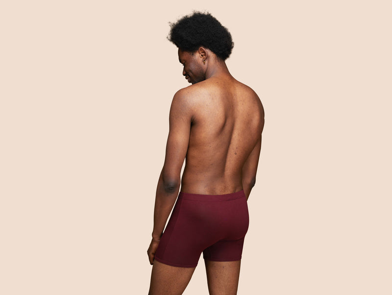 Pétrone boxer héritage coton biologique tencel bordeaux foncé homme#couleur_bordeaux-foncé