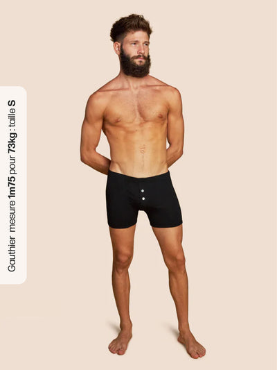 Pétrone boxer héritage coton pima micromodal noir homme#couleur_noir