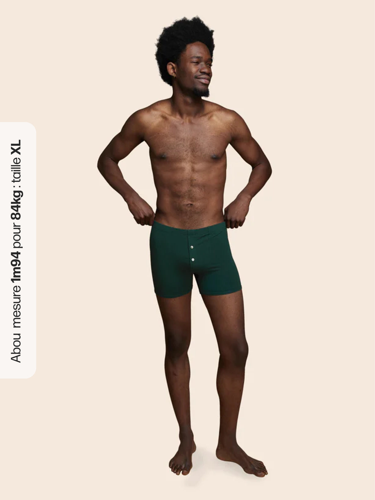 Pétrone boxer héritage coton biologique tencel vert bouteille homme#couleur_vert-bouteille