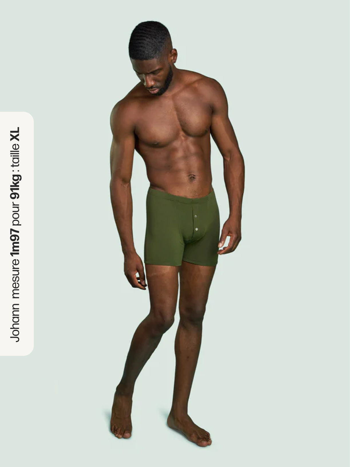 Pétrone boxer héritage coton pima micromodal vert kaki homme#couleur_vert-kaki