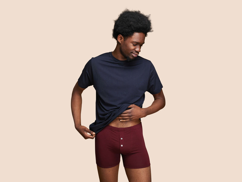Pétrone boxer héritage coton biologique tencel bordeaux foncé homme#couleur_bordeaux-foncé