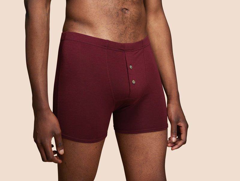 Pétrone boxer héritage coton biologique tencel bordeaux foncé homme#couleur_bordeaux-foncé