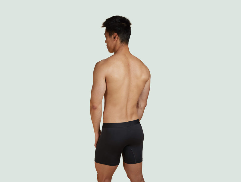 Pétrone boxer sport long tencel gris anthracite homme#couleur_gris-anthracite