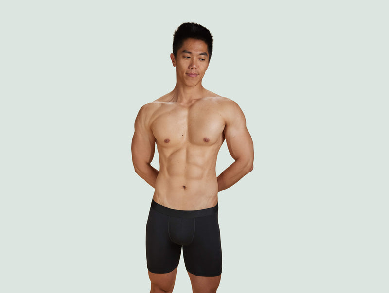 Pétrone boxer sport long tencel gris anthracite homme#couleur_gris-anthracite
