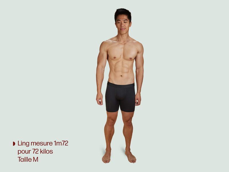 Pétrone boxer sport long tencel gris anthracite homme#couleur_gris-anthracite