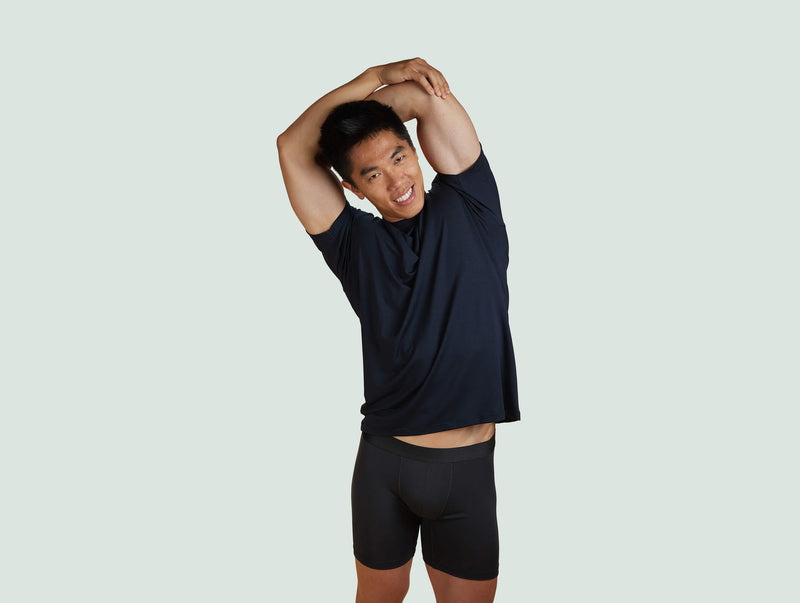 Pétrone boxer sport long tencel gris anthracite homme#couleur_gris-anthracite