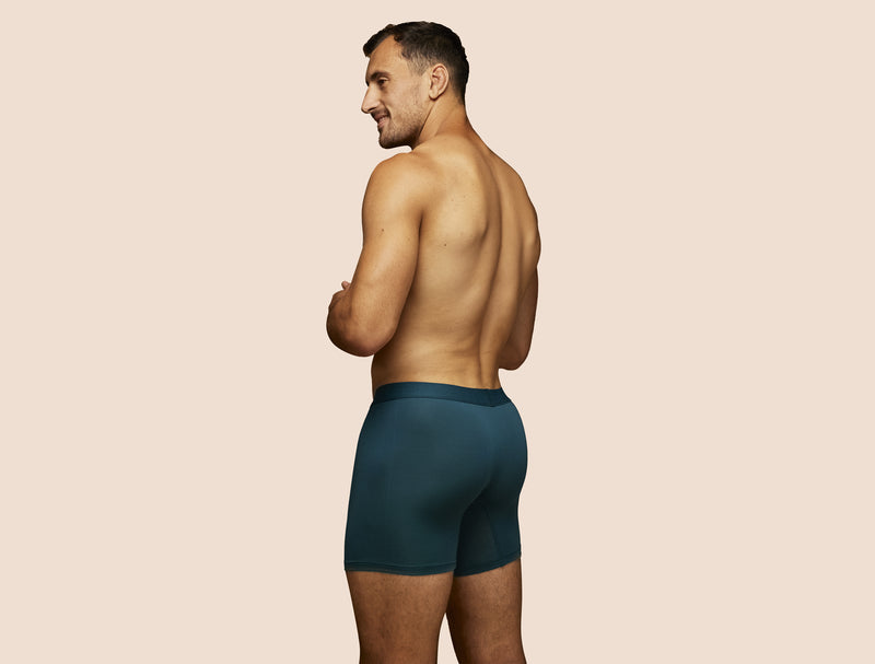 Pétrone boxer sport long tencel bleu pétrole homme#couleur_bleu-pétrole