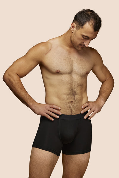 Pétrone boxer sport tencel noir homme