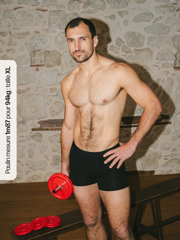 Pétrone boxer sport tencel noir homme#couleur_noir