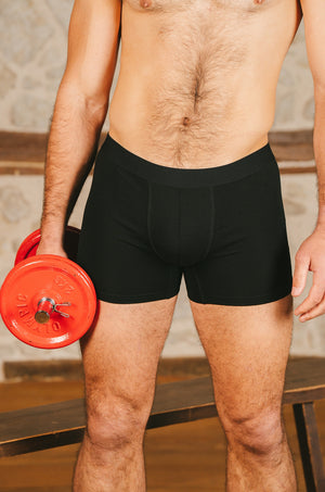 Pétrone boxer sport tencel noir homme