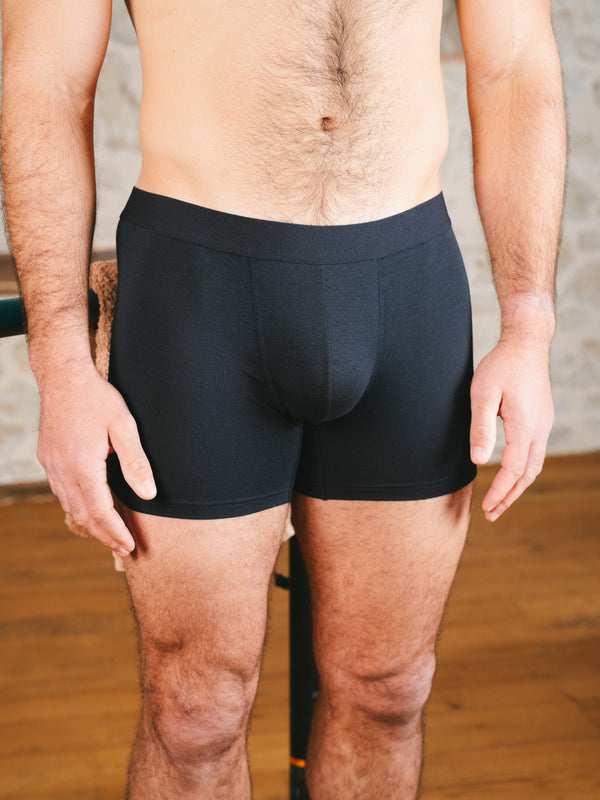 Pétrone boxer sport tencel bleu marine homme#couleur_bleu-marine