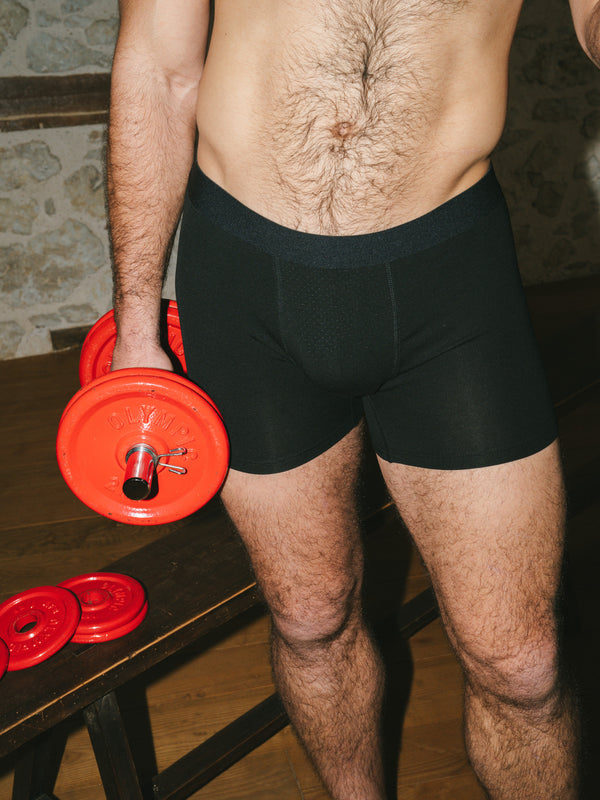 Pétrone boxer sport tencel noir homme#couleur_noir