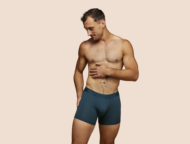 Pétrone boxer coton bio bleu pétrole homme#couleur_bleu-pétrole