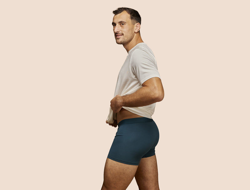 Pétrone boxer coton bio bleu pétrole homme#couleur_bleu-pétrole