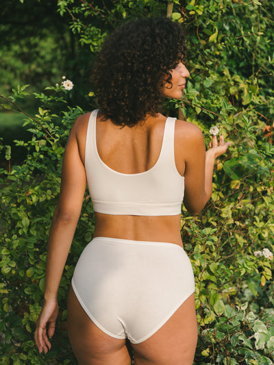 Pétrone brassière croisée blanc crème femme#couleur_blanc-crème