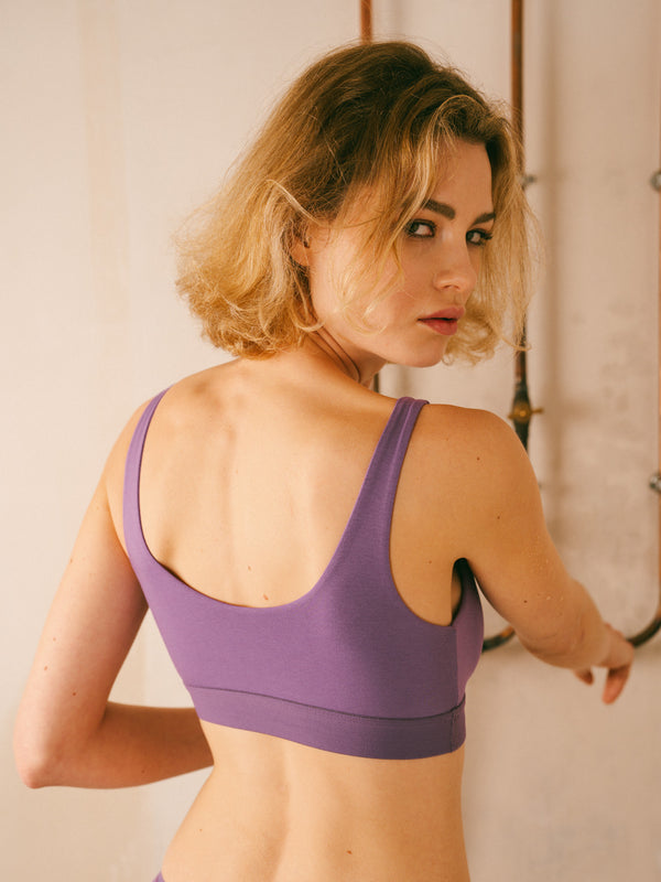 Pétrone brassière croisée lilas femme#couleur_lilas