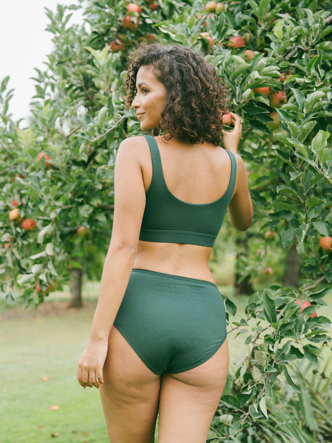 Pétrone brassière croisée vert bouteille femme#couleur_vert-bouteille