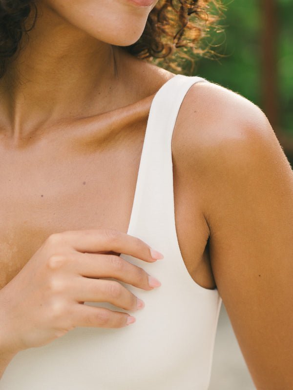 Pétrone brassière croisée blanc crème femme#couleur_blanc-crème