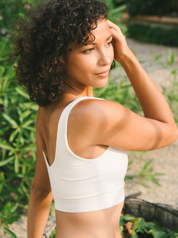Pétrone brassière croisée blanc crème femme#couleur_blanc-crème