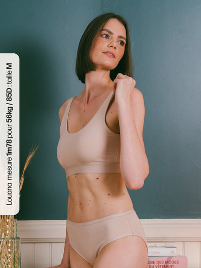 Pétrone brassière croisée lin femme#couleur_lin