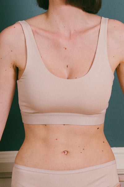 Pétrone brassière croisée lin femme 
