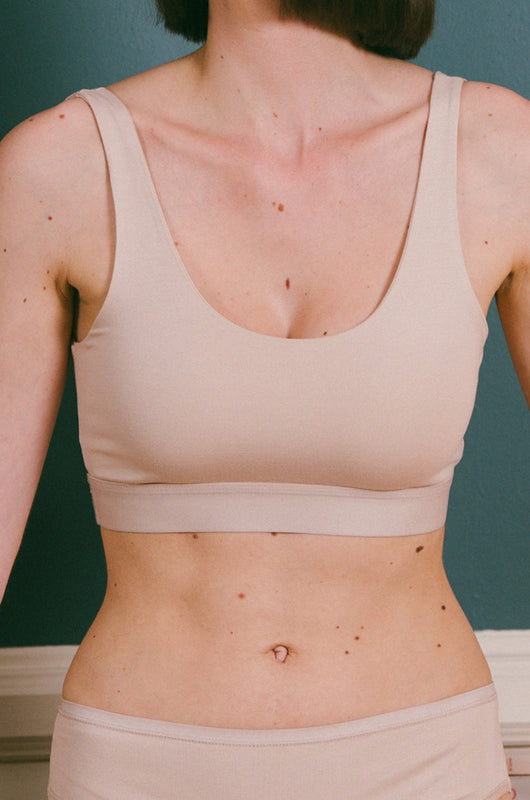 Pétrone brassière croisée lin femme 