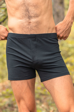 Pétrone caleçon coton pima micromodal bleu marine homme#couleur_bleu-marine