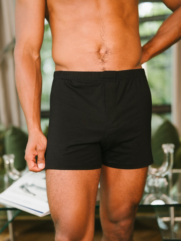 Pétrone caleçon coton pima micromodal noir homme#couleur_noir