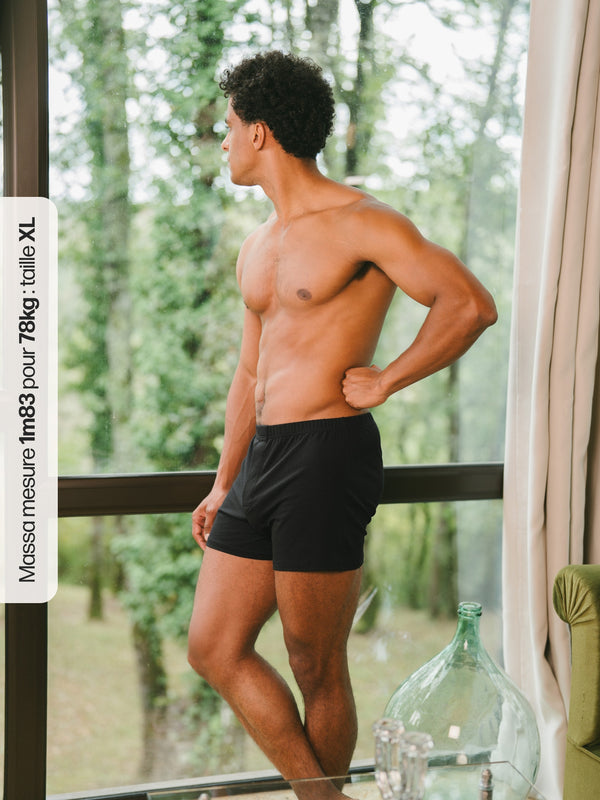 Pétrone caleçon coton pima micromodal noir homme#couleur_noir