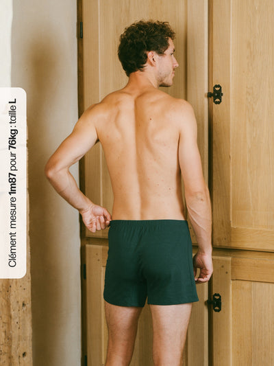 Pétrone caleçon coton pima micromodal vert bouteille homme#couleur_vert-bouteille