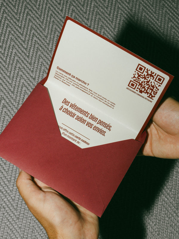 Pétrone carte cadeaux homme