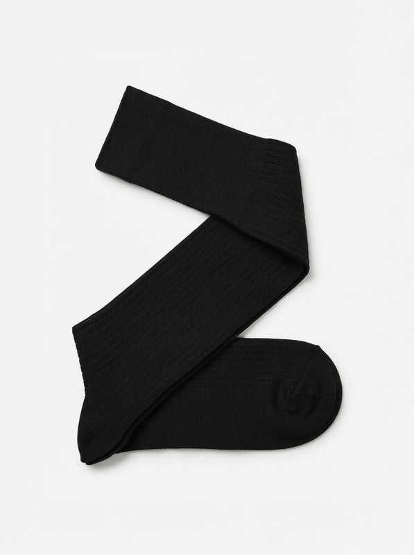 Pétrone mi-bas fil d’Écosse  homme#couleur_noir